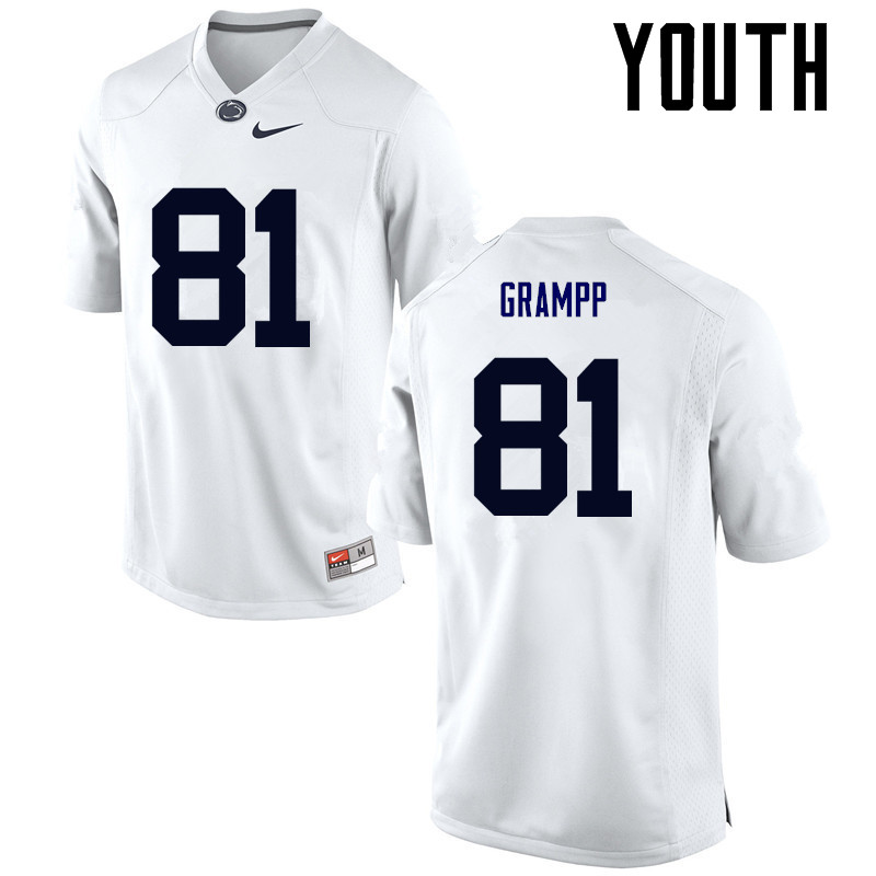 Youth Penn State Nittany Lions #81 Steven Grampp College Football Jerseys-White